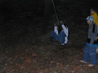 Erik tests the bear bag